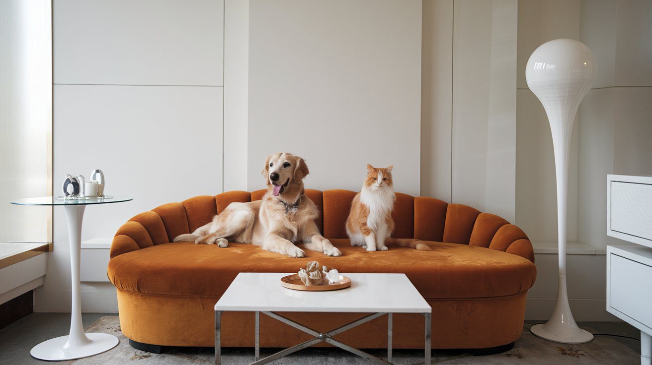 Cão e gato em ambiente doméstico