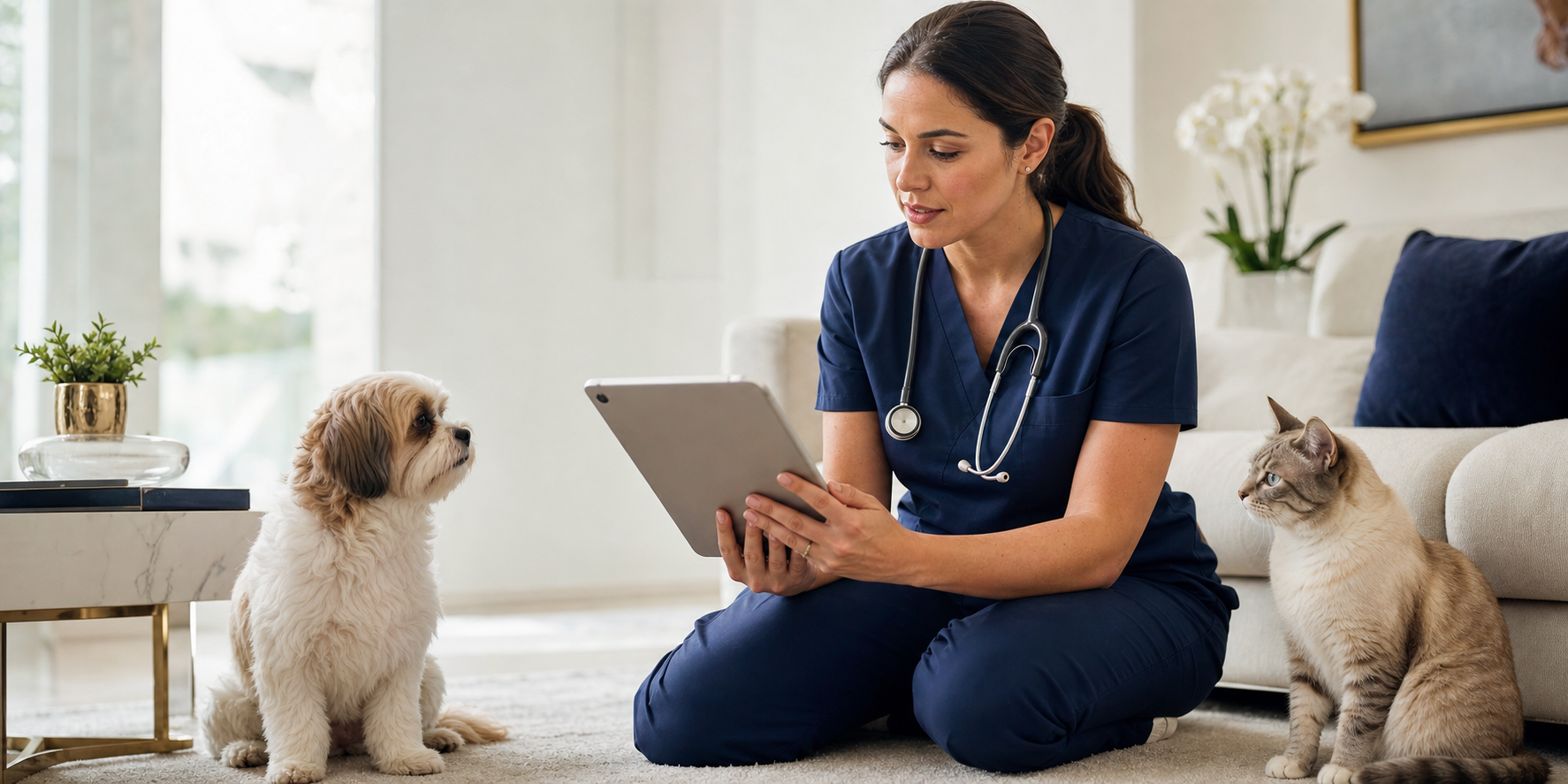 Plano nutricional veterinário com acompanhamento premium para cães e gatos